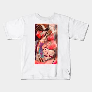 Gaia camellia crane Manga Japanese style Kids T-Shirt